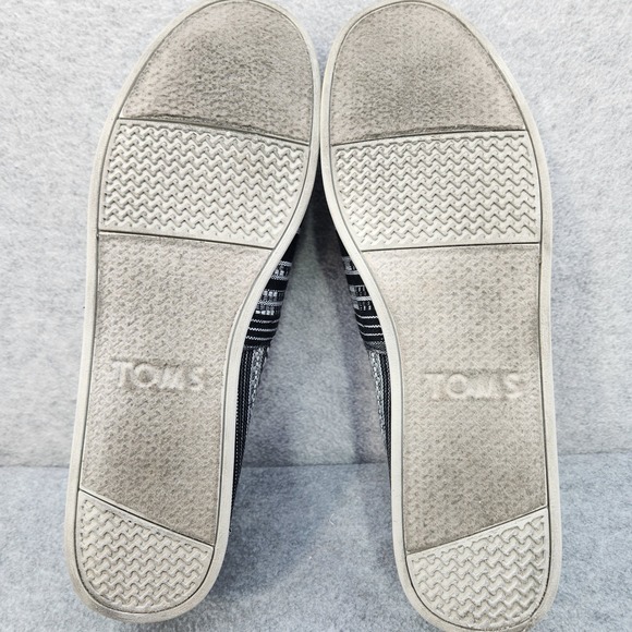 TOMS Slip On Shoes Black White Pattern Casual Comfort Loafers Mens 12 - Picture 9 of 11